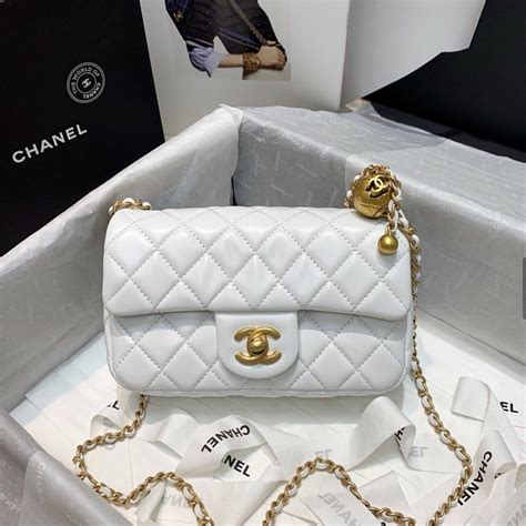 chanel white bottle bag|white chanel crossbody bag.